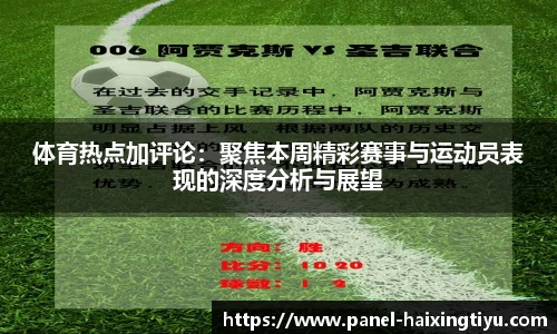 体育热点加评论:聚焦本周精彩赛事与运动员表现的深度分析与展望